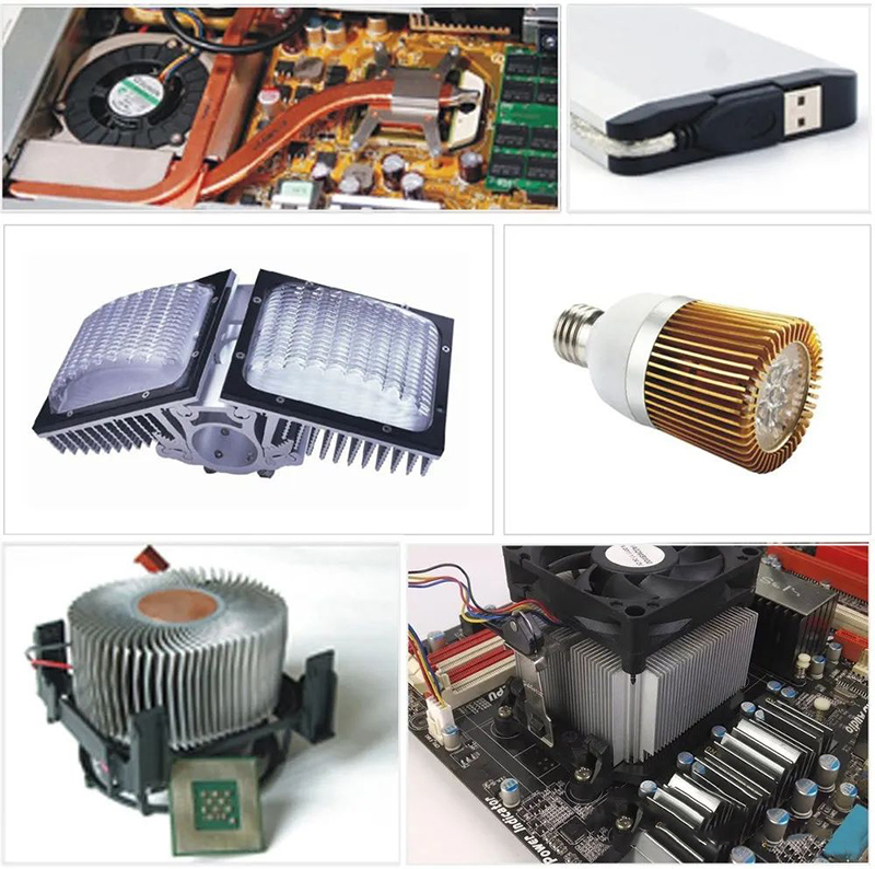 CNC Anodized Aluminum Extrusion Heat Sink Profiles
